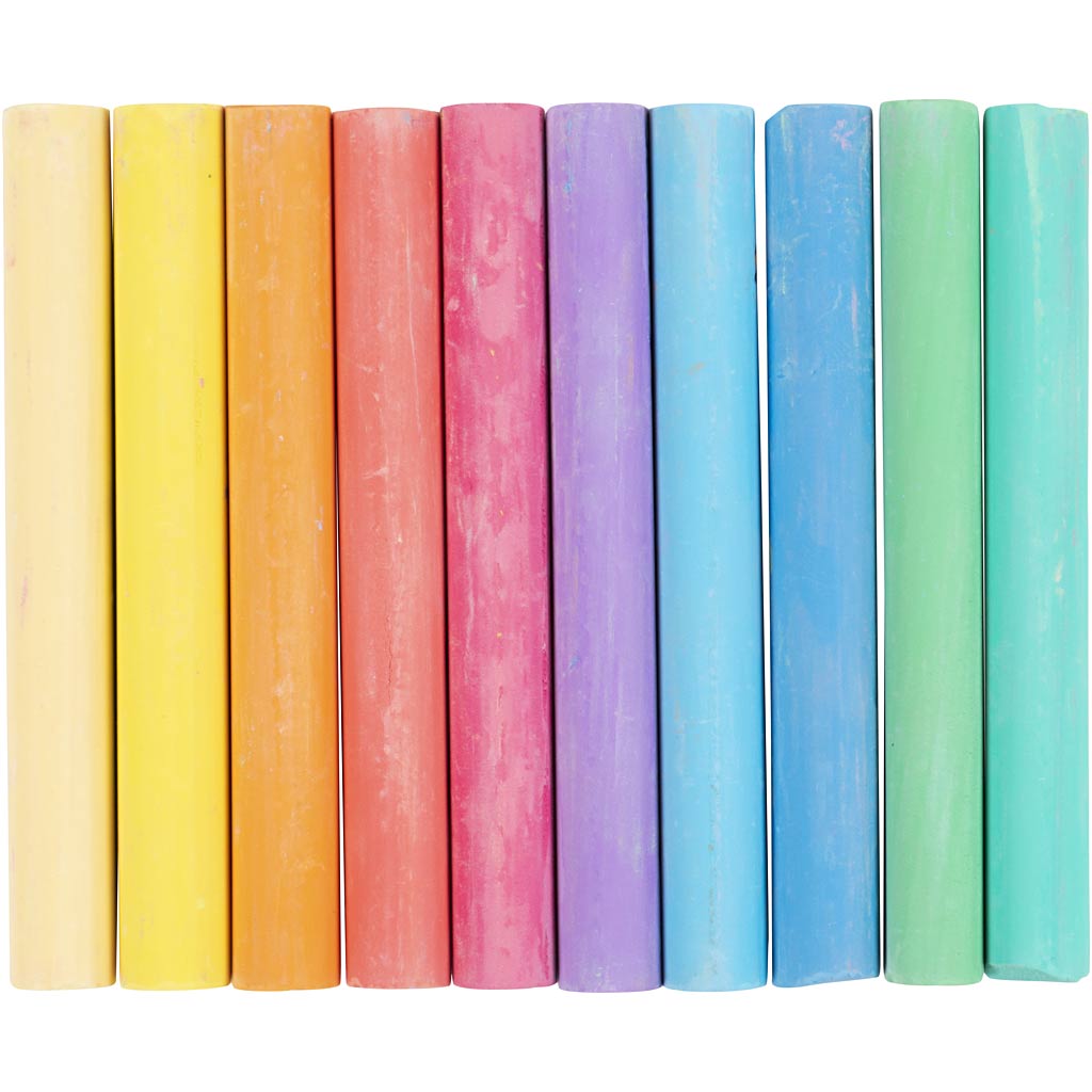 Kvalitets Tavlekridt - 10x10 stk. til Skole & Kreativitet