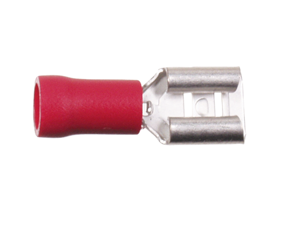 Hunstik rød 4,8 mm 100 stk - til 0,5-1,0 mm² kabler - acv