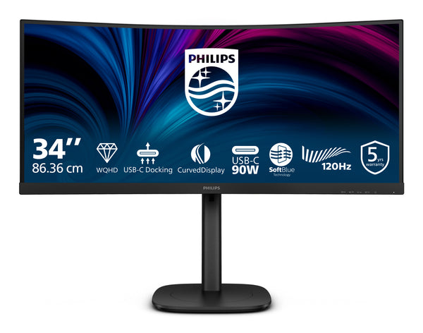 Philips 34B2U3600C 34 VA 3440 x 1440 (UltraWide) HDMI DisplayPort USB-C 120Hz