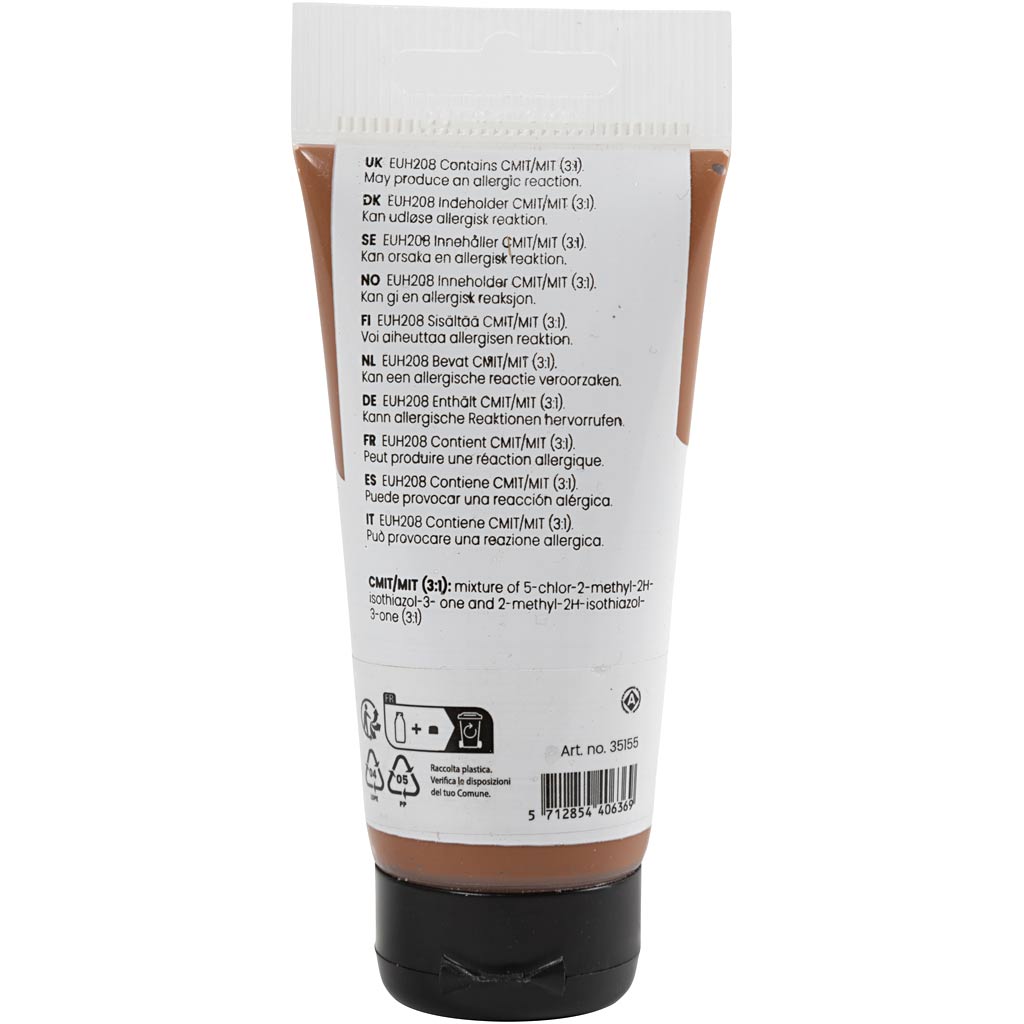 Art Akrylmaling, halvblank, dækkende, raw sienna, 75 ml/ 1 fl.