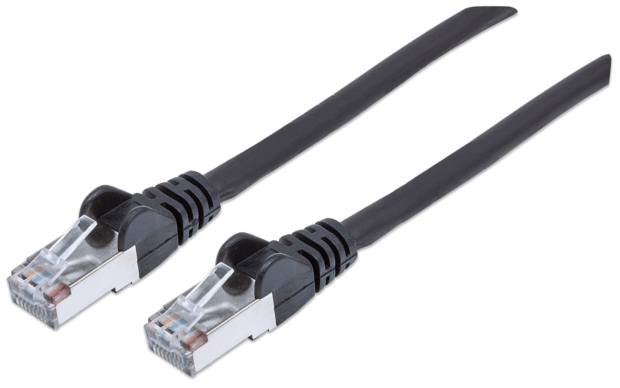Intellinet Network Patch Cable, Cat6, 7.5m, Black, Copper, S/FTP, LSOH / LSZH, PVC, RJ45, Gold Plated Contacts, Snagless, Booted, Polybag CAT 6 SFTP, PiMF 7.5m Patchkabel Sort