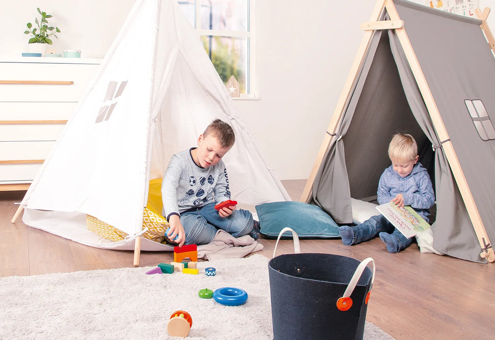 Pinolino Tipi-telt med bund, Aponi/Hvid