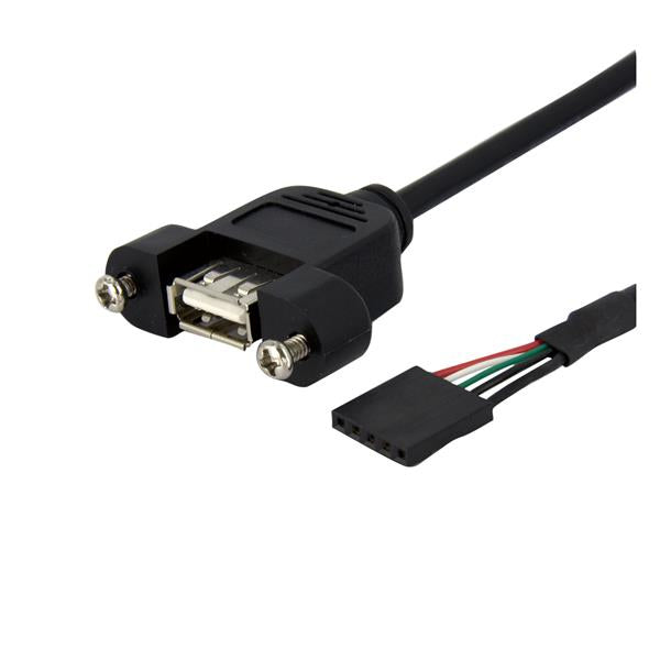 StarTech.com USB 2.0 USB intern til ekstern kabel 30cm Sort