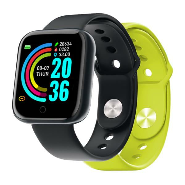 Nilox NXSWTRAILBANDYL Smartwatch og sportsur 3,66 cm (1.44) Digital 240 x 240 pixel Berøringsskærm Sort