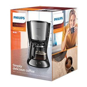 Philips Daily Collection HD7462 Kaffemaskine 1.2liter Rustfrit stål/sort