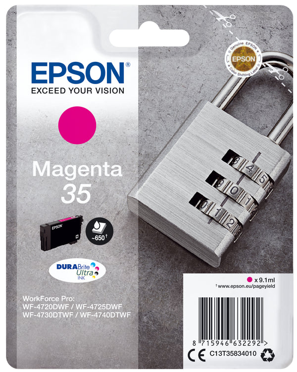 Epson 35 Magenta 900 sider Blæk C13T35834010
