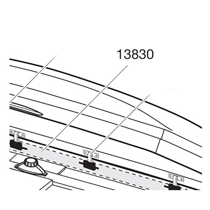 Låseskinne til Thule Touring 700 - kompatibel indvendig låsestang, nem installation - Thule