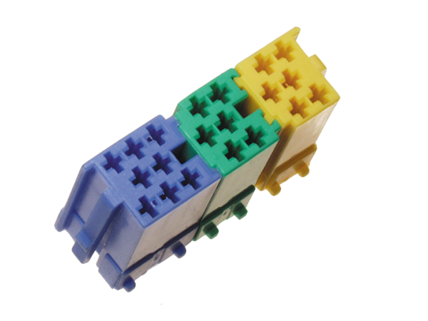 Monteringskit til Mini-ISO stik - 3 farver + 20 mikroterminaler, ACV