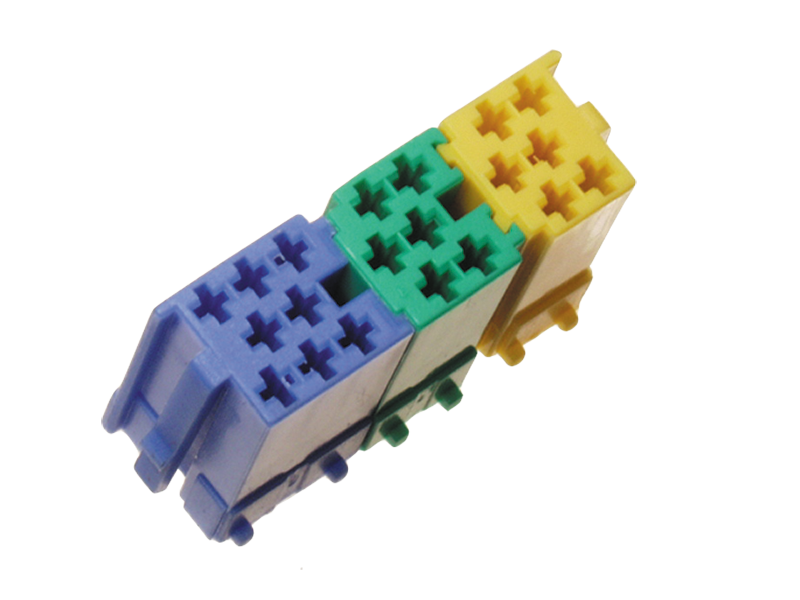 Monteringskit til Mini-ISO stik - 3 farver + 20 mikroterminaler, ACV