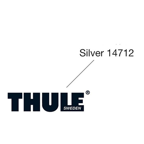 Klistermærke til sort tagboks - sølv Thule Logo, holdbart design - Thule