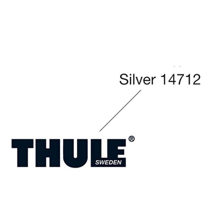 Klistermærke til sort tagboks - sølv Thule Logo, holdbart design - Thule