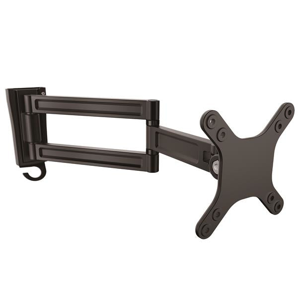 StarTech.com Monitor Wall Mount - Dual Swivel - Supports 13'' to 34'' Monitors - VESA Monitor / TV Wall Mount - Wall Mount Swivel Monitor Arm - Black (ARMWALLDS) Monteringssæt LCD display 13-34