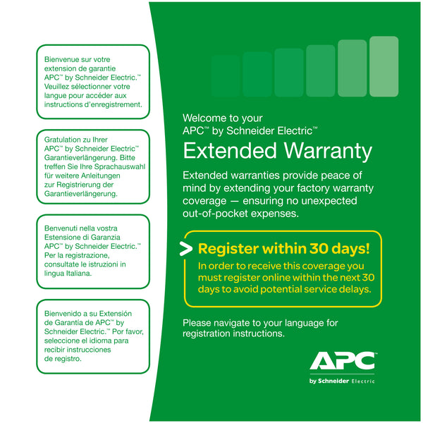 APC Extended Warranty Service Pack 3år Reservedele og arbejdskraft