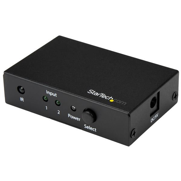 StarTech.com 2 Port HDMI  - 4K 60Hz - Supports HDCP - IR - HDMI Selector - HDMI Multiport Video er - HDMI er (VS221HD20) Video-/audioswitch HDMI