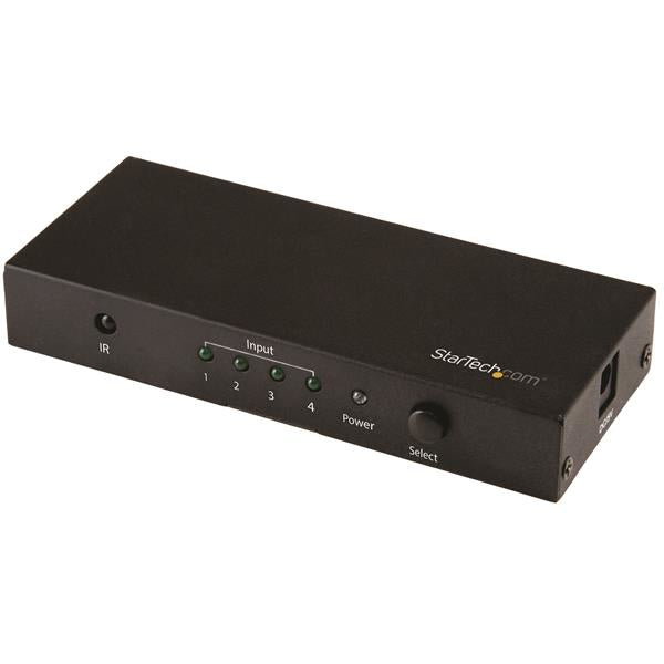 StarTech.com HDMI 2.0  - 4 Port - 4K 60Hz - HDMI Automatic Video  Box - Multi Port Hub w/ 1 In 4 Out Functionality (VS421HD20) Video-/audioswitch HDMI