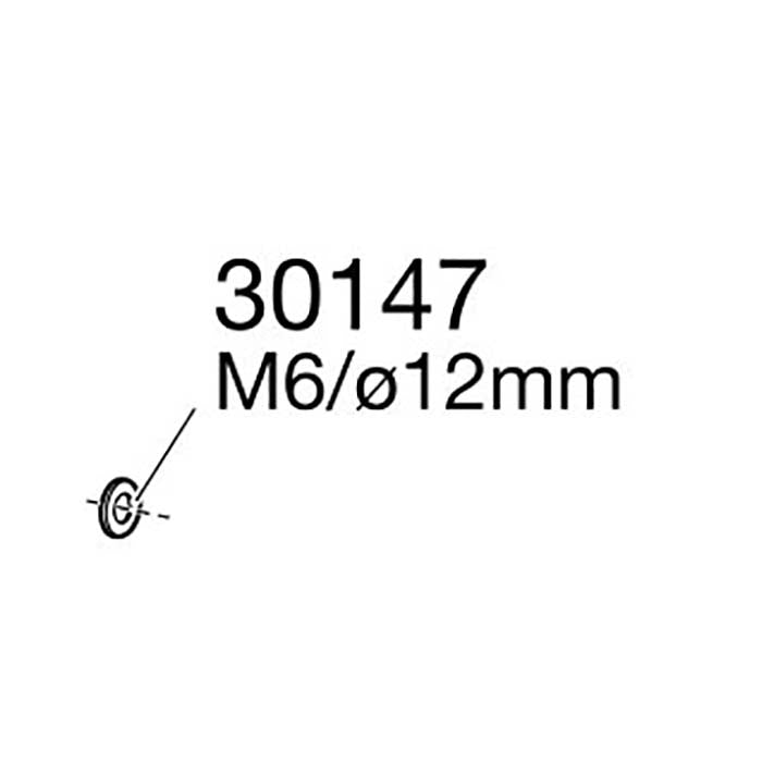 Planskive M6 Ø12 mm sort til montering og sikring - Thule