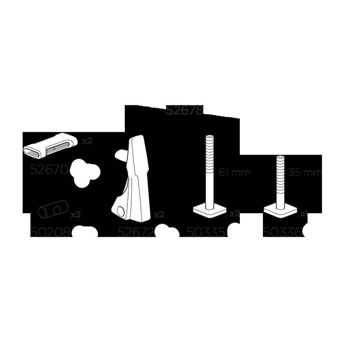 Monteringspose til Thule WingBar 598 - komplette dele og værktøj, Thule