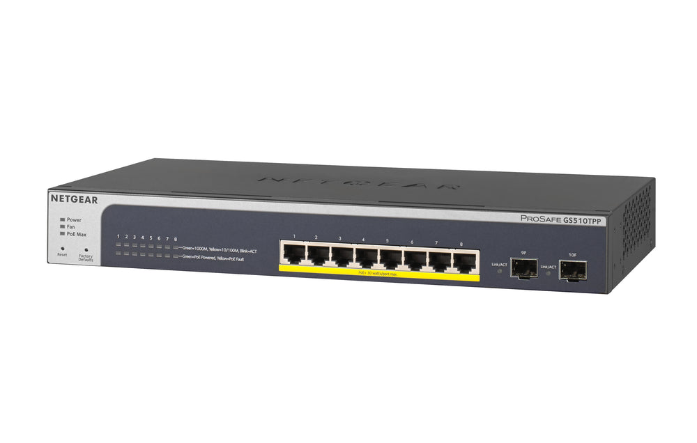 NETGEAR GS510TPP Switch 8-porte Gigabit PoE+
