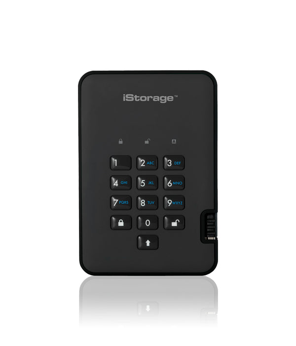 iStorage diskAshur 2 ekstern harddisk 4 TB 5400 rpm USB Type-A 3.2 Gen 1 (3.1 Gen 1) Sort