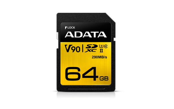 ADATA Premier ONE SDXC UHS-II Memory Card 64GB 290MB/s