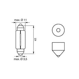 Bosch Pure Light pære C10W 12V - 2 stk.