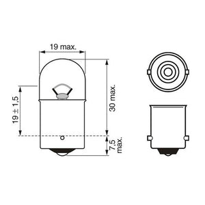 Bosch Pure Light pære R10W 12V - 2 stk.