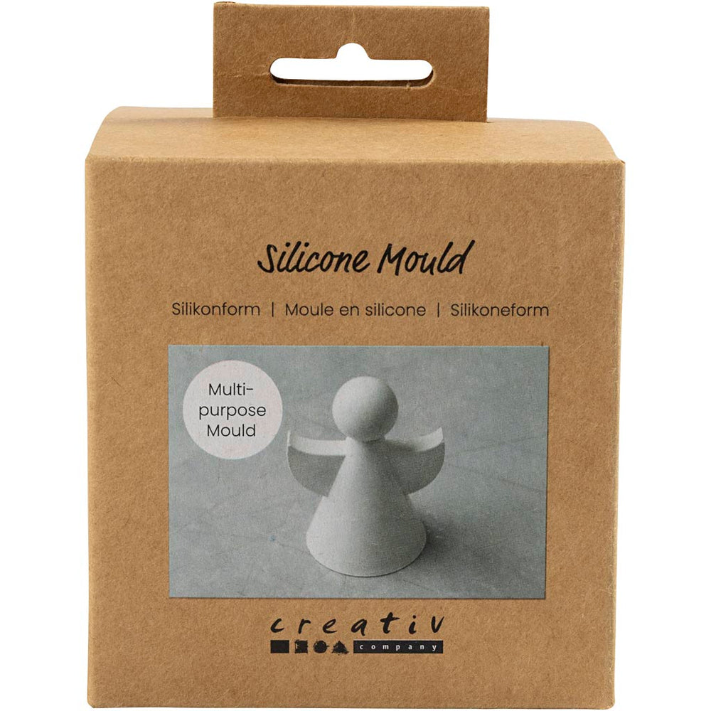 Silikoneform, Engel, H: 9,5 cm, B: 7 cm, mat transparent, 1 stk./ 1 pk.