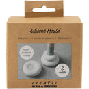 Silikoneform, Donutformede lysestager, H: 2+3,8 cm, diam. 6+6,2 cm, mat transparent, 1 stk./ 1 pk.