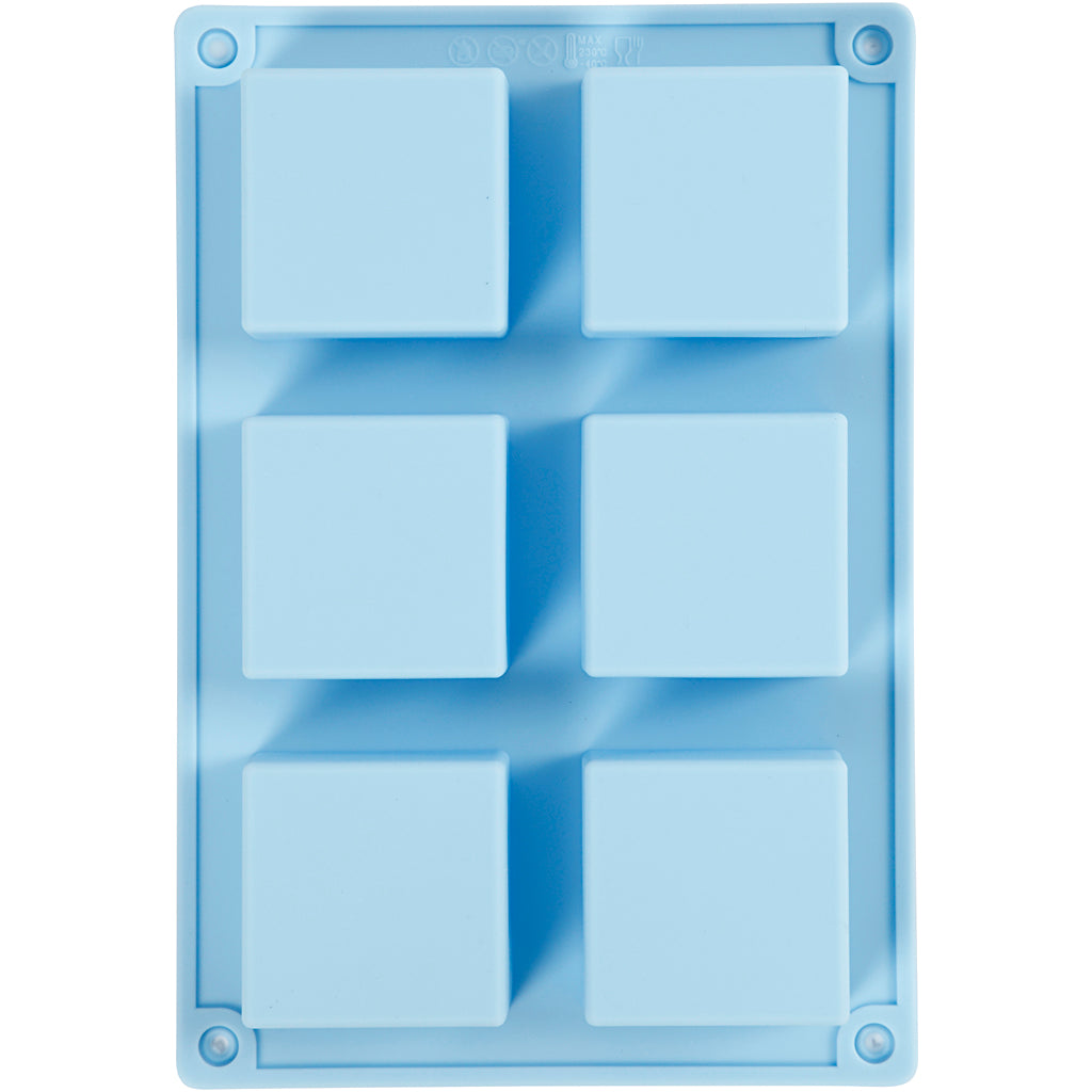 Silikoneform, H: 2,5 cm, L: 5 cm, B: 5 cm, 60 ml, 1 stk.