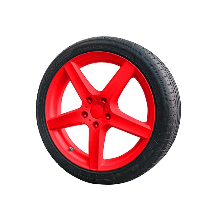 Sprayfolie neonrød 2x400 ml + base 2x400 ml - Fleksibel, aftagelig dækning, Foliatec