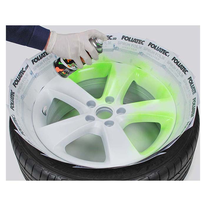 Sprayfolie neonrød 2x400 ml + base 2x400 ml - Fleksibel, aftagelig dækning, Foliatec