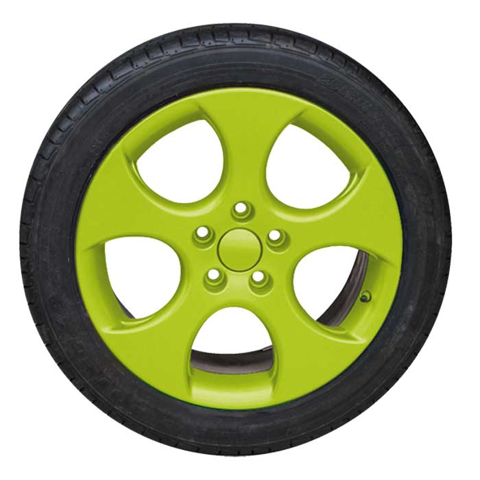 Sprayfolie blank giftgrøn 2x400 ml - flytbar lak-look, til fælge & bildele - Foliatec