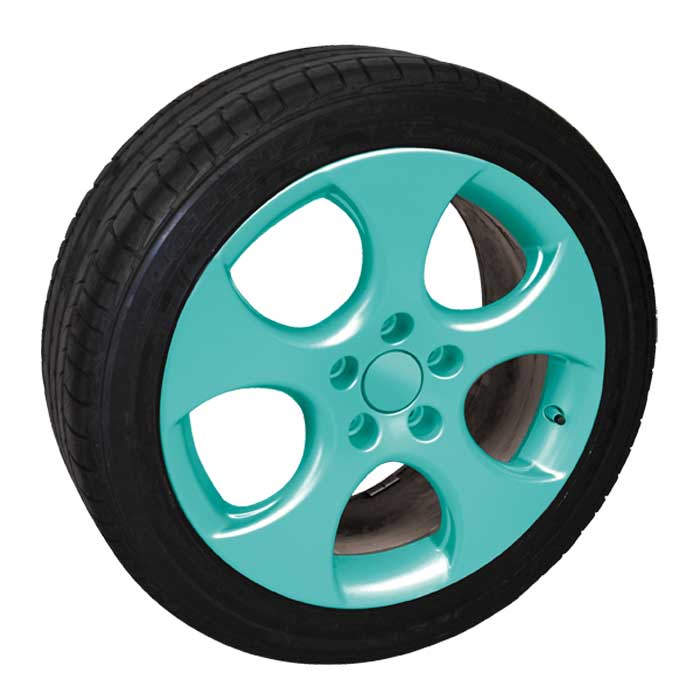 Sprayfolie blank turkis 2x400 ml aftagelig folie til fælge mv. Foliatec