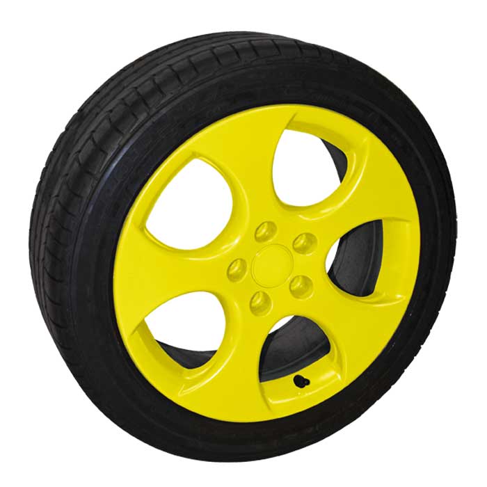 Sprayfolie blank gul 2x400ml - spraymaling til fælge & overflader, nem fjernelse, Foliatec