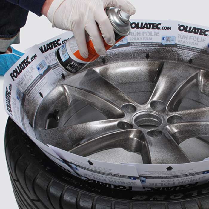 Sprayfolie blank gul 2x400ml - spraymaling til fælge & overflader, nem fjernelse, Foliatec