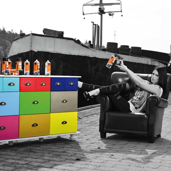 Sprayfolie blank rød 2x400 ml - bilfælge & dekoration, Foliatec