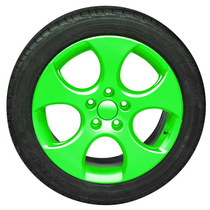 Sprayfolie neongrøn 2x400ml - aftagelig dækfarve til fælge og DIY, Foliatec