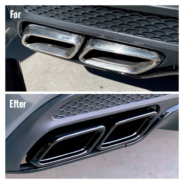 Udstødningsmaling 2K sort 250 ml - varme-, kemikalie- og oliebestandig til udstødningsrør - Foliatec