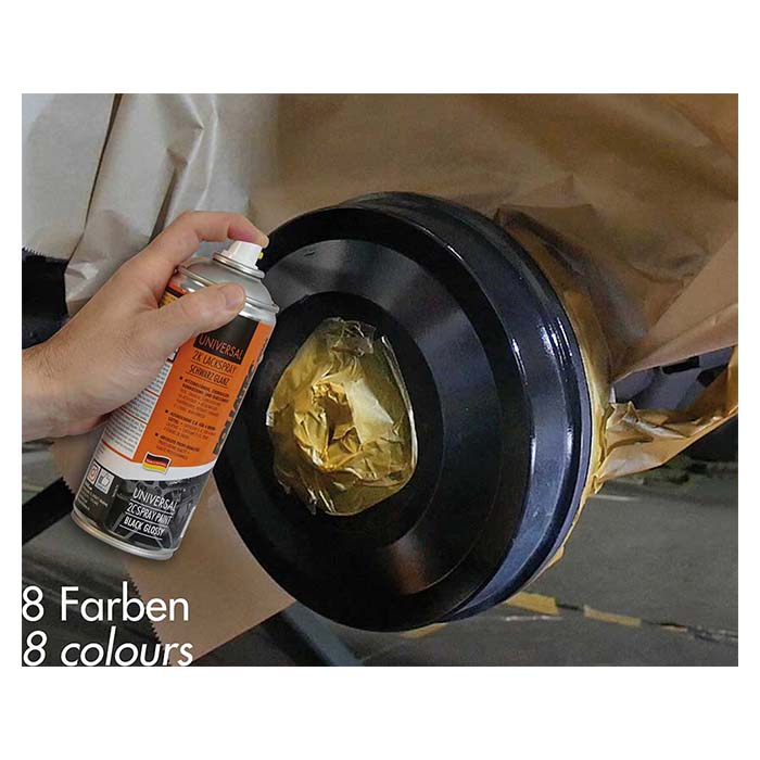 2-komponent universallak spray metallisk sølv 400 ml - Foliatec