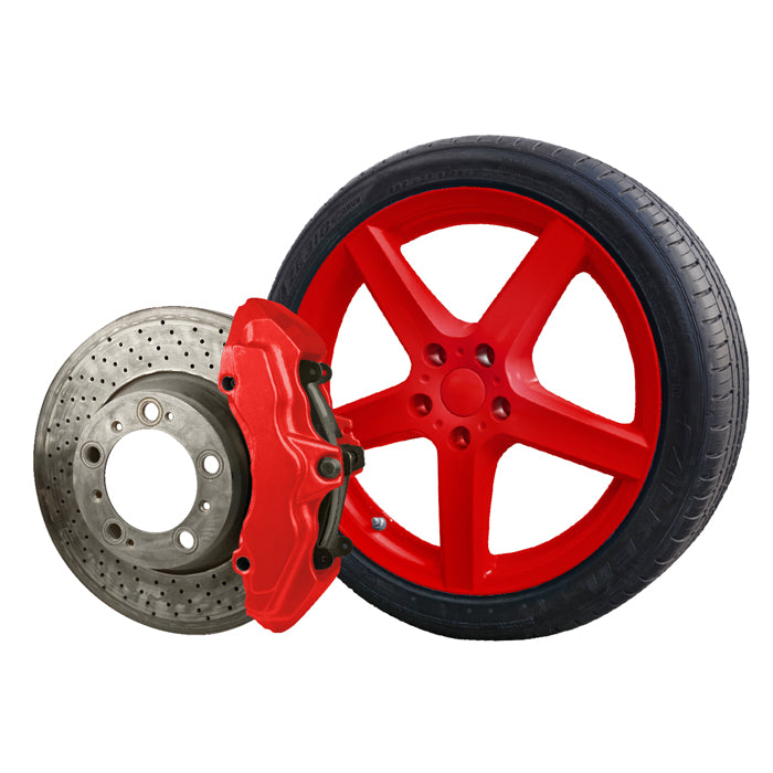 Spraymaling 2-komponent rød 400 ml - varme- og kemikaliebestandig universallak, Foliatec