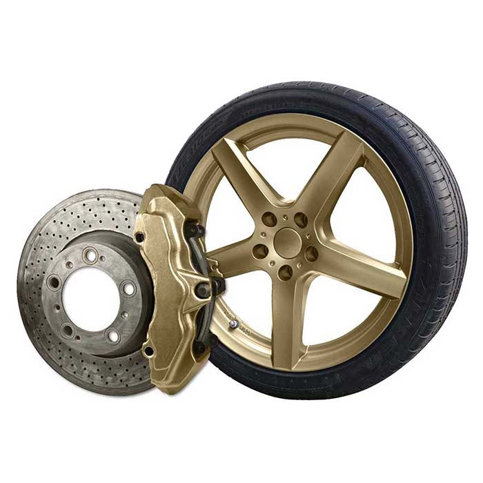 2K spraymaling bronze metallic 400 ml - varme- og kemikalieresistent, integreret hærder - Foliatec