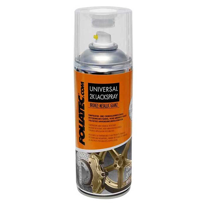 2K spraymaling bronze metallic 400 ml - varme- og kemikalieresistent, integreret hærder - Foliatec