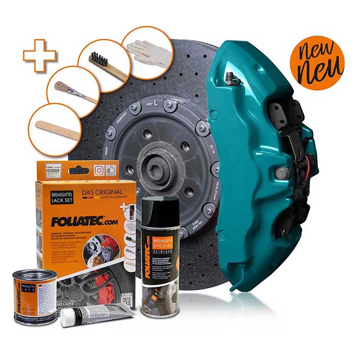 Bremsekaliberlak Miami Beach Blue - varmeresistent, pensel inkluderet - Foliatec