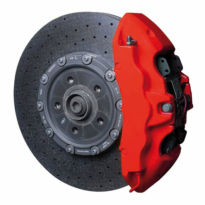 Bremsekaliberlak mat Racing Rosso - varmestabil børsteapplikation, komplet sæt, Foliatec