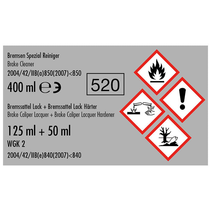 Bremsekaliberlak Sky Blue pensel - holdbar, varmeresistent bremsefarve til 4 kalibre, Foliatec
