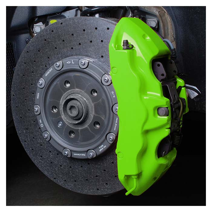 Bremsekaliberlak neon green pensel - varmestabil, kemikalieresistent sæt til 4 kalibre. Foliatec