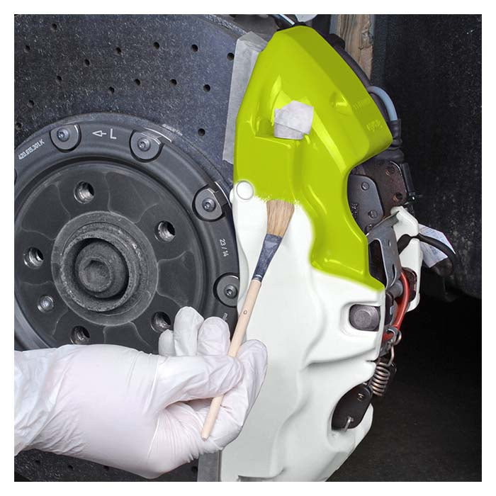 Bremsekaliberlak neon gul pensel - beskytter mod korrosion, varmeop til 240°C - Foliatec