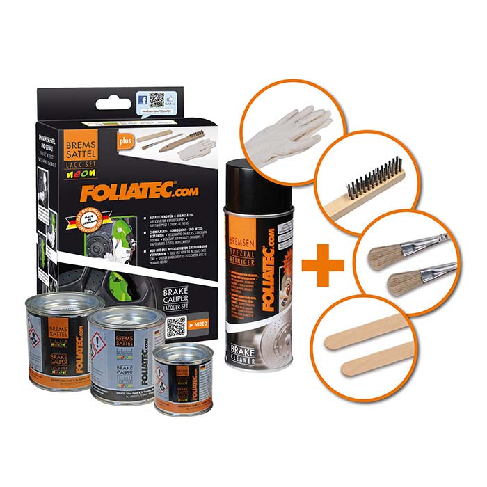 Bremsekaliberlak neon gul pensel - beskytter mod korrosion, varmeop til 240°C - Foliatec