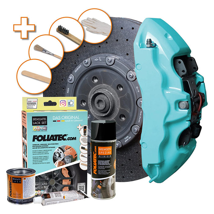 Bremsekaliberlak Pepper Mint - varme- og kemikalieresistent, komplet sæt - Foliatec