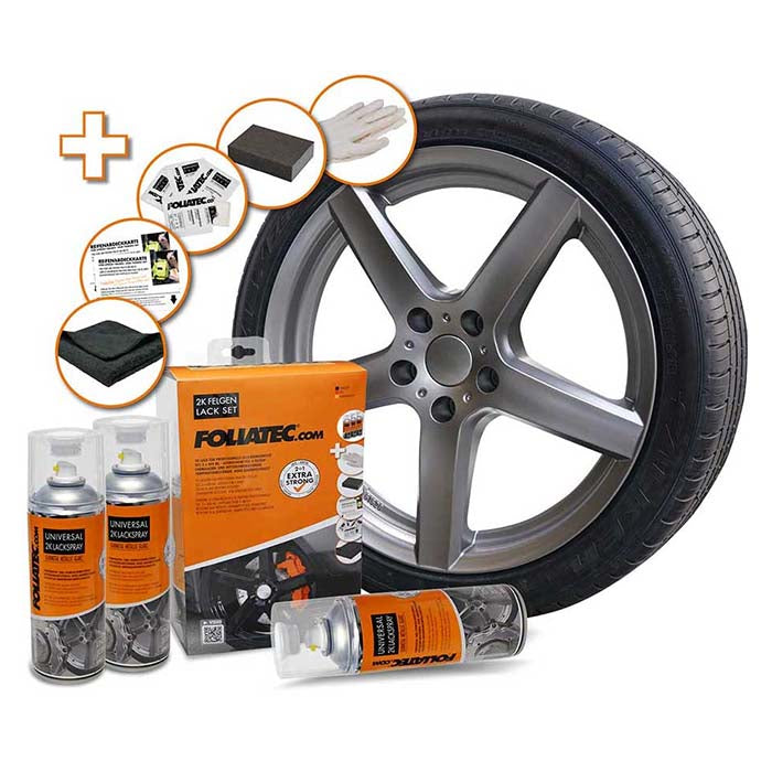 Fælgmaling - blank riffel metallic - foliatec